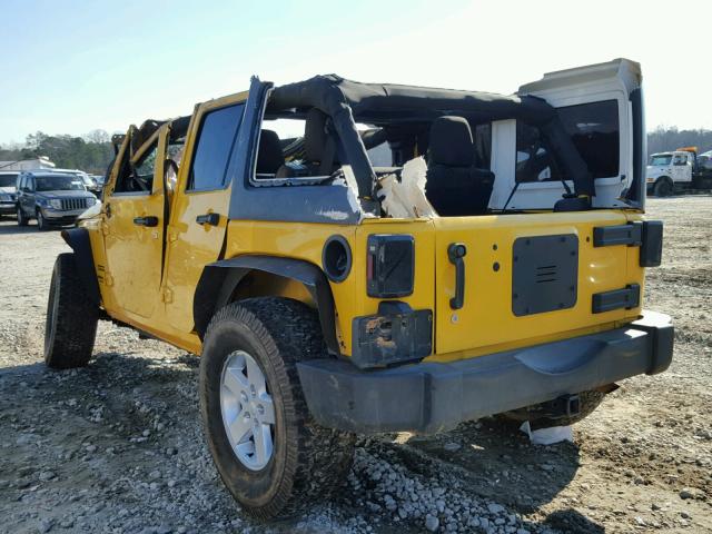 1C4BJWDG3FL706869 - 2015 JEEP WRANGLER U YELLOW photo 3