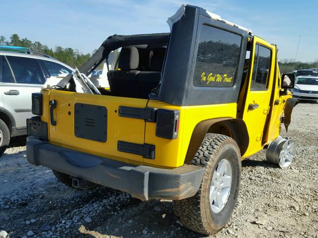 1C4BJWDG3FL706869 - 2015 JEEP WRANGLER U YELLOW photo 4