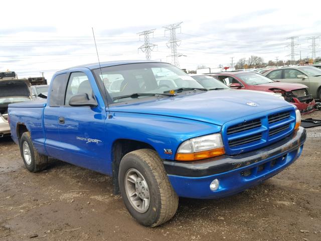 1B7GL22X0XS314340 - 1999 DODGE DAKOTA BLUE photo 1