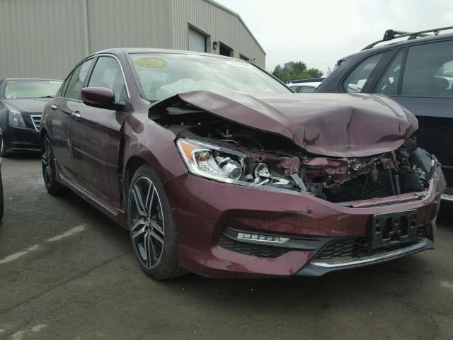 1HGCR2F51HA189086 - 2017 HONDA ACCORD SPO MAROON photo 1