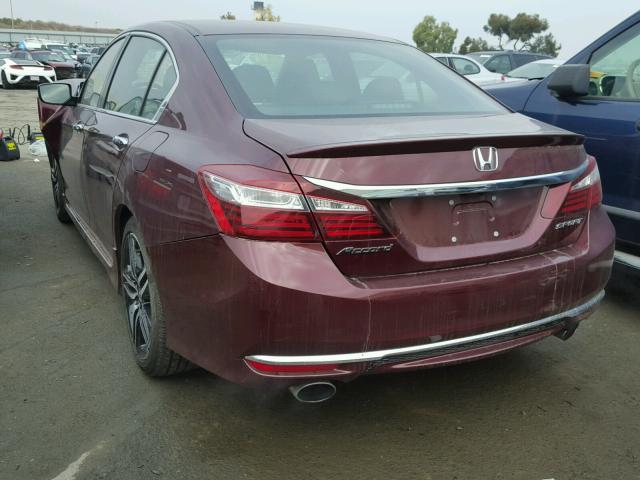 1HGCR2F51HA189086 - 2017 HONDA ACCORD SPO MAROON photo 3