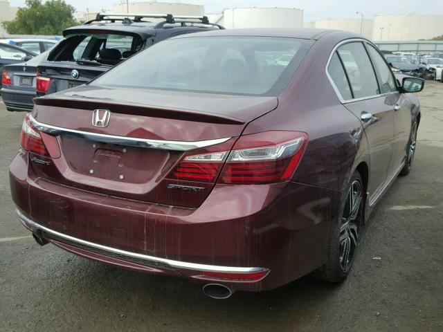 1HGCR2F51HA189086 - 2017 HONDA ACCORD SPO MAROON photo 4