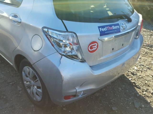 JTDKTUD30DD548493 - 2013 TOYOTA YARIS SILVER photo 9