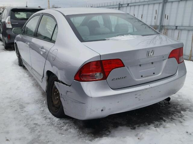 2HGFA16877H004239 - 2007 HONDA CIVIC EX ვერცხლისფერი ფოტო 3