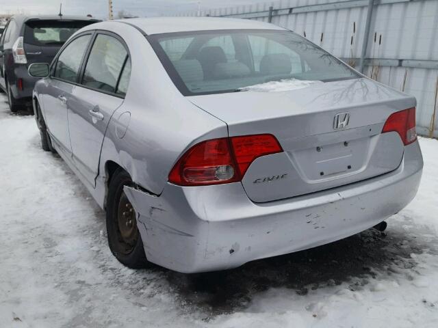 2HGFA16877H004239 - 2007 HONDA CIVIC EX SILVER photo 3