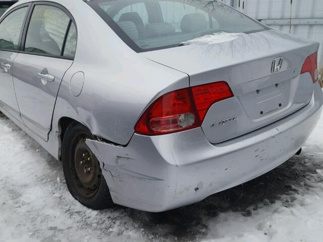 2HGFA16877H004239 - 2007 HONDA CIVIC EX ვერცხლისფერი ფოტო 9