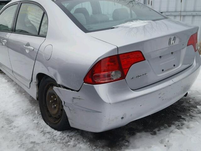 2HGFA16877H004239 - 2007 HONDA CIVIC EX SILVER photo 9