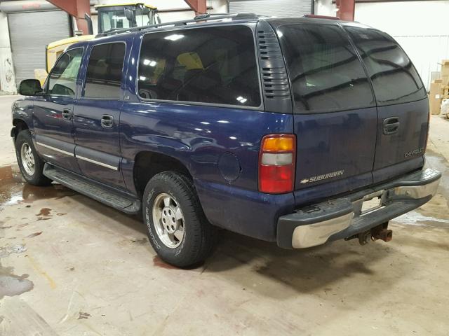 1GNFK16Z42J124986 - 2002 CHEVROLET SUBURBAN K BLUE photo 3