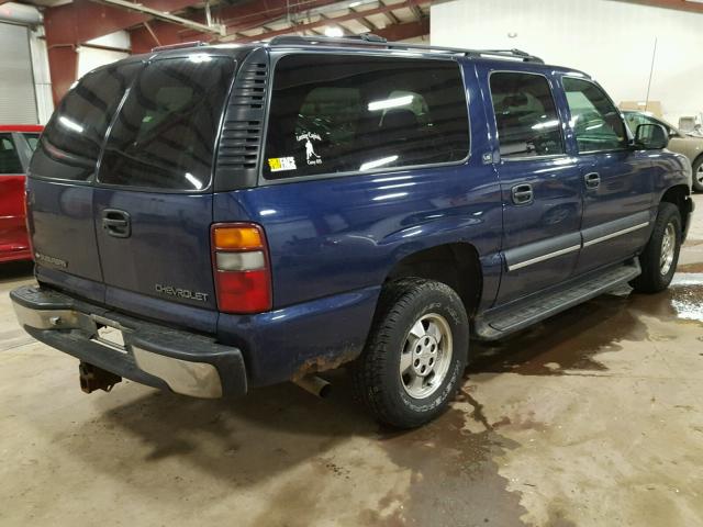 1GNFK16Z42J124986 - 2002 CHEVROLET SUBURBAN K BLUE photo 4