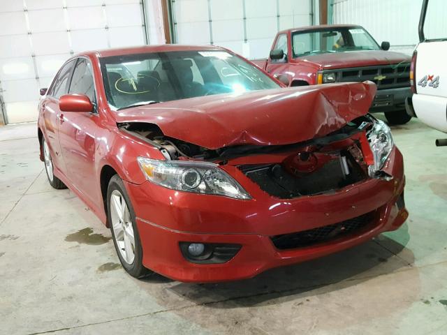 4T1BF3EK0BU612497 - 2011 TOYOTA CAMRY BASE RED photo 1