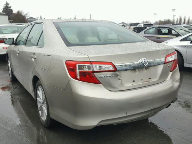 4T4BF1FK2DR324511 - 2013 TOYOTA CAMRY L GOLD photo 3