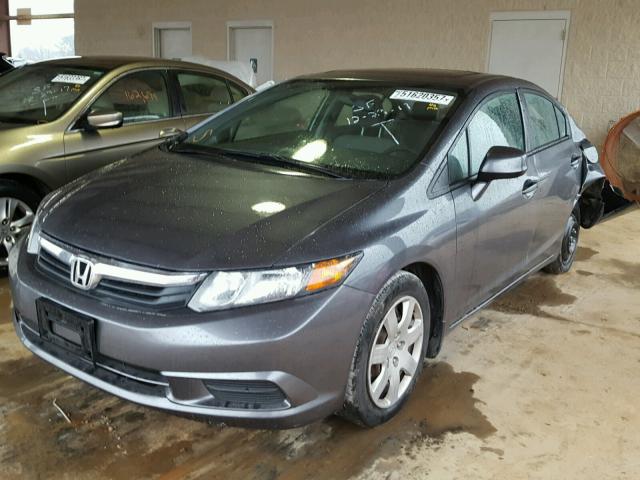 19XFB2F80CE061308 - 2012 HONDA CIVIC EX ნაცრისფერი ფოტო 2