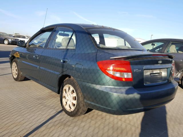 KNADC125656371026 - 2005 KIA RIO GREEN photo 3