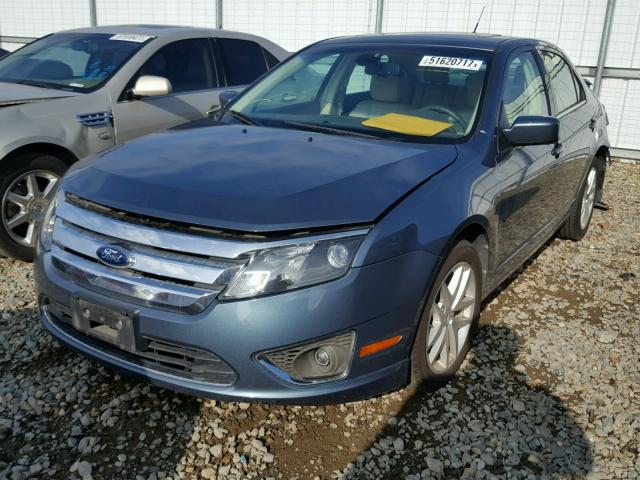 3FAHP0JA5CR397947 - 2012 FORD FUSION SEL BLUE photo 2