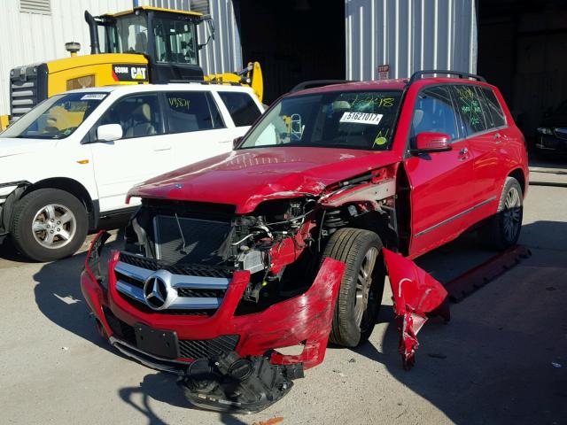 WDCGG8JB2DF997220 - 2013 MERCEDES-BENZ GLK 350 4M RED photo 2