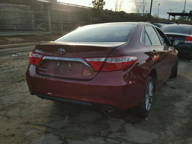 4T1BF1FK9FU982579 - 2015 TOYOTA CAMRY LE RED photo 4