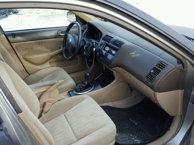 2HGES25743H617078 - 2003 HONDA CIVIC EX BLACK photo 5