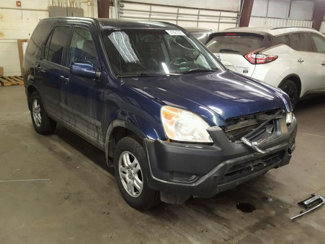 JHLRD78802C060394 - 2002 HONDA CR-V EX BLUE photo 1