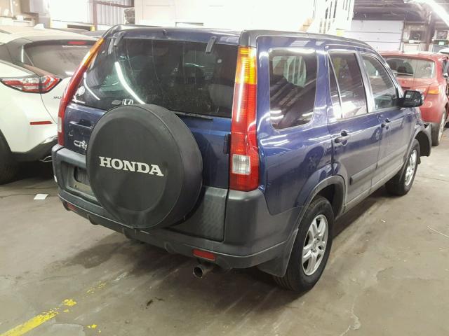 JHLRD78802C060394 - 2002 HONDA CR-V EX BLUE photo 4