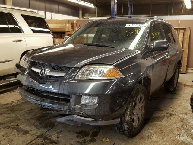 2HNYD18804H511307 - 2004 ACURA MDX TOURIN GRAY photo 2