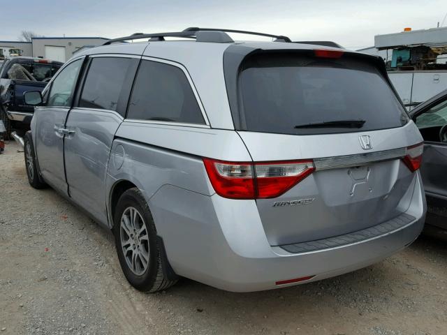 5FNRL5H61CB069709 - 2012 HONDA ODYSSEY EX SILVER photo 3