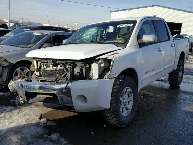 1N6AA07B95N517913 - 2005 NISSAN TITAN XE WHITE photo 2