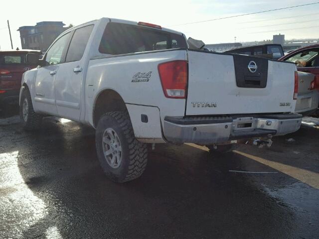 1N6AA07B95N517913 - 2005 NISSAN TITAN XE WHITE photo 3