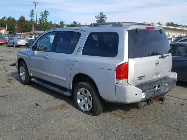 5N1AA08B24N726454 - 2004 NISSAN ARMADA SE SILVER photo 3