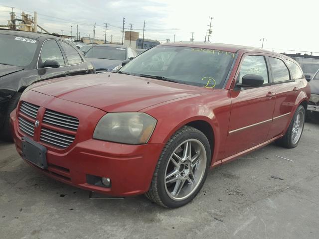 2D4FV47V67H620249 - 2007 DODGE MAGNUM SXT RED photo 2