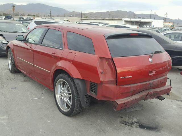 2D4FV47V67H620249 - 2007 DODGE MAGNUM SXT RED photo 3