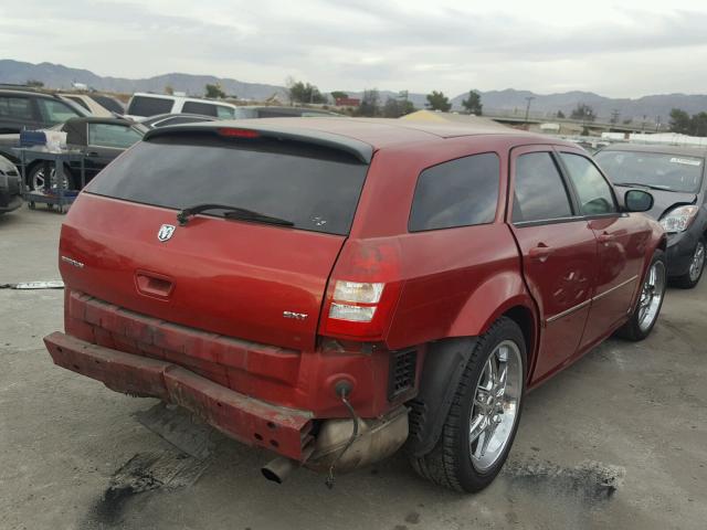 2D4FV47V67H620249 - 2007 DODGE MAGNUM SXT RED photo 4