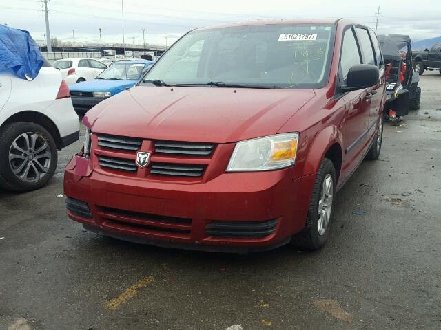 2D8HN44HX8R680035 - 2008 DODGE GRAND CARA RED photo 2