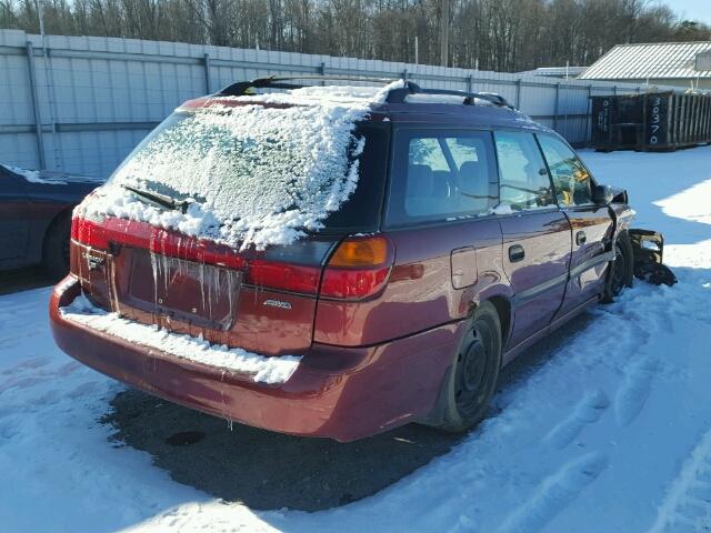 4S3BH635327300895 - 2002 SUBARU LEGACY L RED photo 4