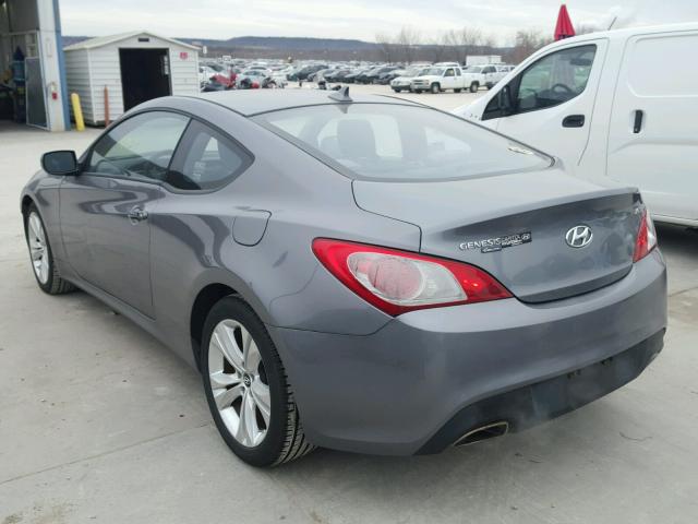 KMHHT6KD3AU010007 - 2010 HYUNDAI GENESIS CO GRAY photo 3