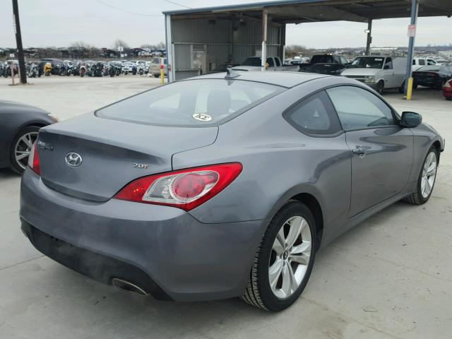 KMHHT6KD3AU010007 - 2010 HYUNDAI GENESIS CO GRAY photo 4