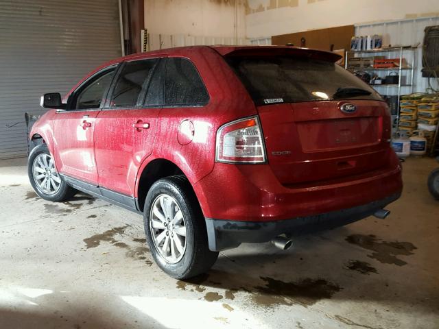 2FMDK3JC3ABB74064 - 2010 FORD EDGE SEL RED photo 3