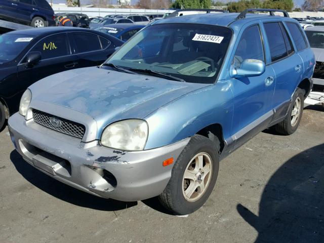 KM8SB12B53U536166 - 2003 HYUNDAI SANTA FE G BLUE photo 2