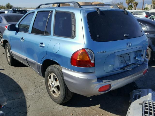 KM8SB12B53U536166 - 2003 HYUNDAI SANTA FE G BLUE photo 3