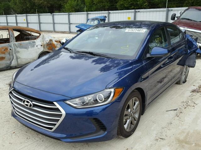 5NPD84LF9HH160734 - 2017 HYUNDAI ELANTRA SE BLUE photo 2