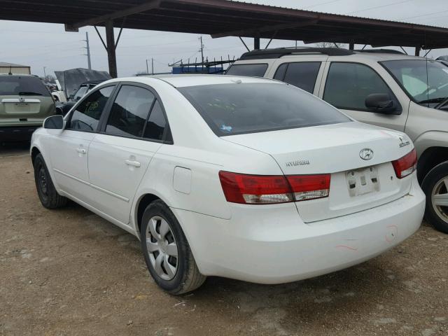 5NPET46C18H357692 - 2008 HYUNDAI SONATA GLS WHITE photo 3