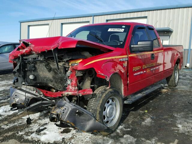 1FTFX1EF0EKF77762 - 2014 FORD F150 SUPER RED photo 2