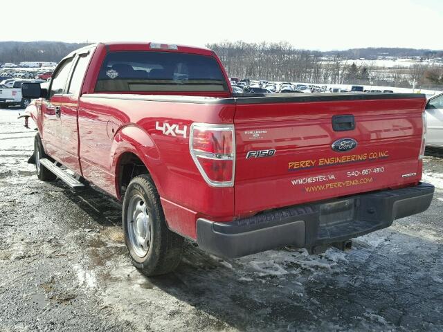 1FTFX1EF0EKF77762 - 2014 FORD F150 SUPER RED photo 3