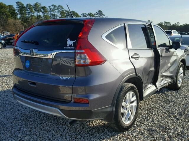 3CZRM3H55FG712161 - 2015 HONDA CR-V EX GRAY photo 4