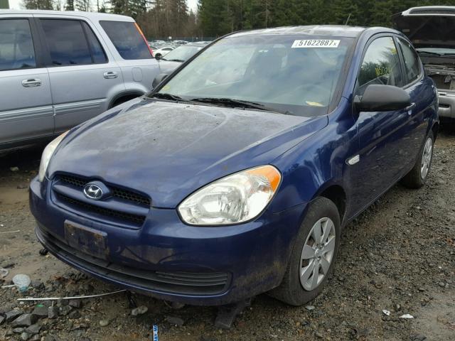 KMHCM36C09U107118 - 2009 HYUNDAI ACCENT GS BLUE photo 2