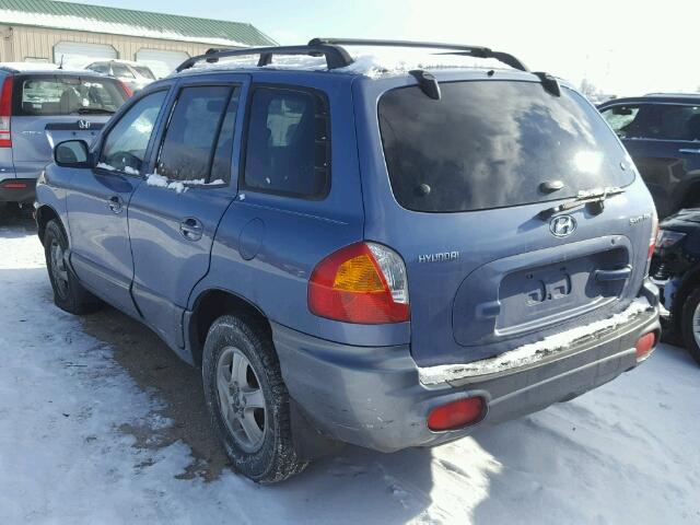 KM8SB12B23U384461 - 2003 HYUNDAI SANTA FE G BLUE photo 3