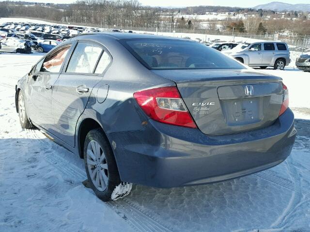 19XFB2F8XCE088015 - 2012 HONDA CIVIC EX BLUE photo 3