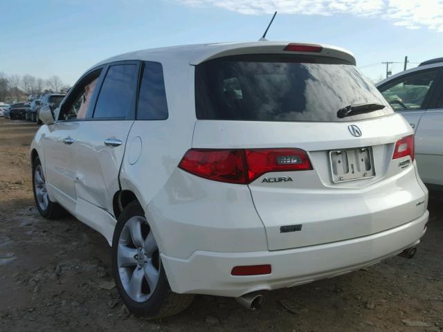 5J8TB18599A000584 - 2009 ACURA RDX TECHNO WHITE photo 3