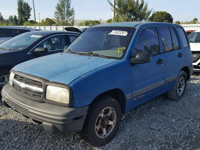 2CNBE13C9Y6927177 - 2000 CHEVROLET TRACKER BLUE photo 2