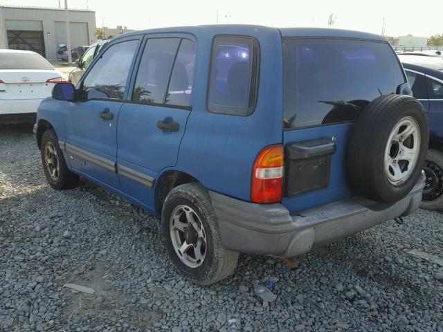 2CNBE13C9Y6927177 - 2000 CHEVROLET TRACKER BLUE photo 3