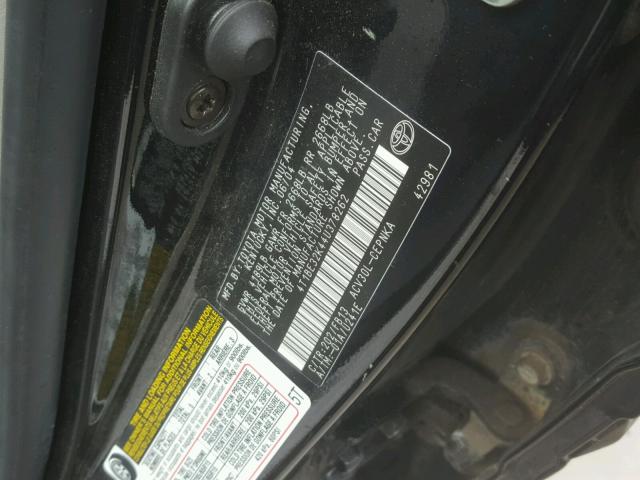 4T1BE32K44U378262 - 2004 TOYOTA CAMRY LE BLACK photo 10